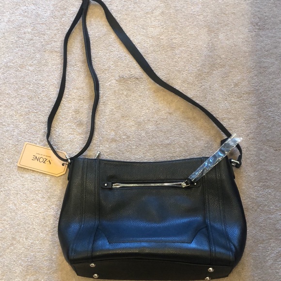 S-Zone Black leather large crossbody bag - Picture 8 of 8